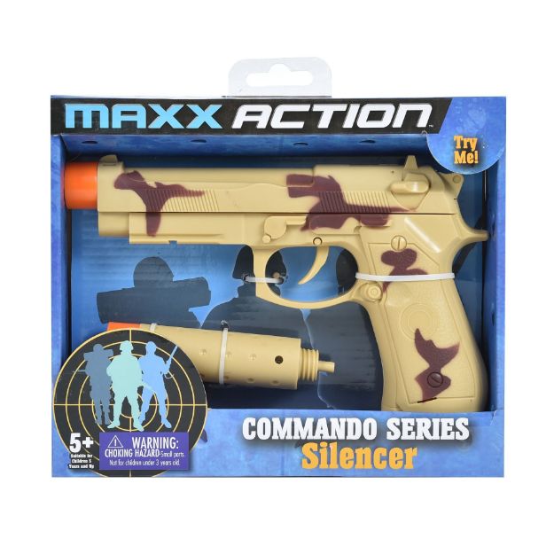 Picture of MAXX ACTION COMMANDO SERIES 9 MM PISTOL WITH SILENCER