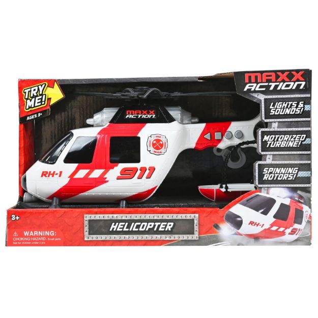 Picture of MAXX ACTION 12~ MOTORIZED 'LIGHTS & SOUNDS' LARGE RESCUE HELICOPTER