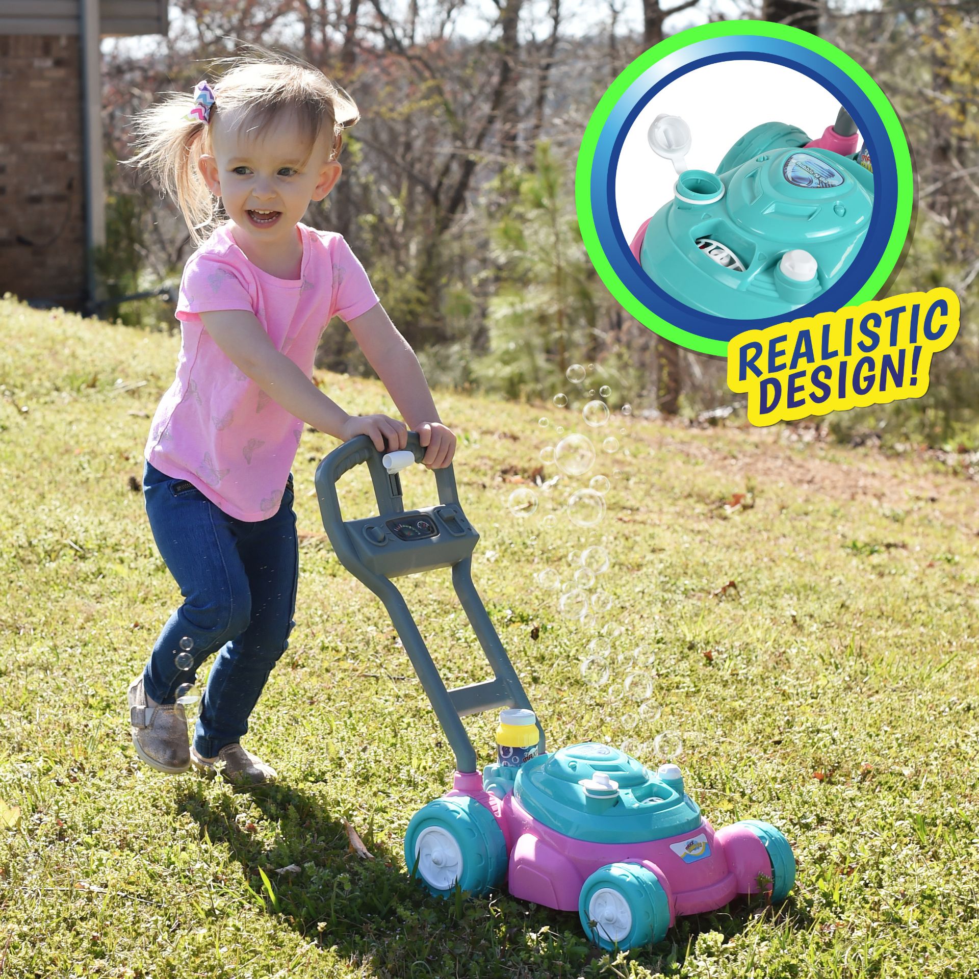 |MAXX BUBBLES BUBBLE N GO MOWER PINK